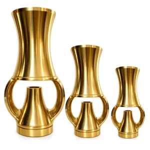 decorative brass vase fountain nozzle set for garden fountains